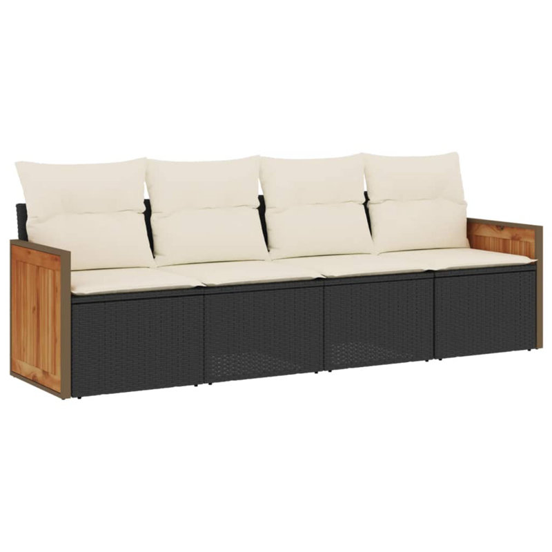 Ensemble de canapé de jardin en rotin PE 4 pièces Vidaxl