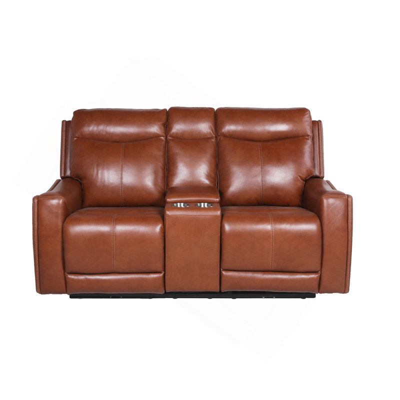 Ensemble de mouvement de style contemporain - Cuir fleur, repose-tête et repose-pieds électriques - couleurs avant-gardistes, charge USB pratique