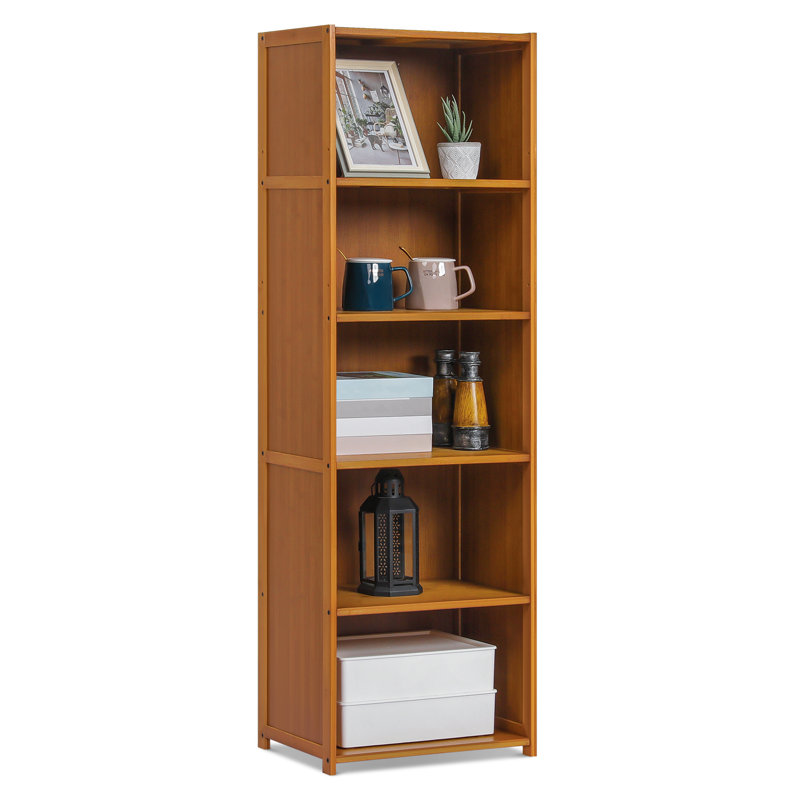 Bamboo Display Shelf, Sundries Storage Rack, Cosmetics Organizer Stand, Standard Bookcase, for Home