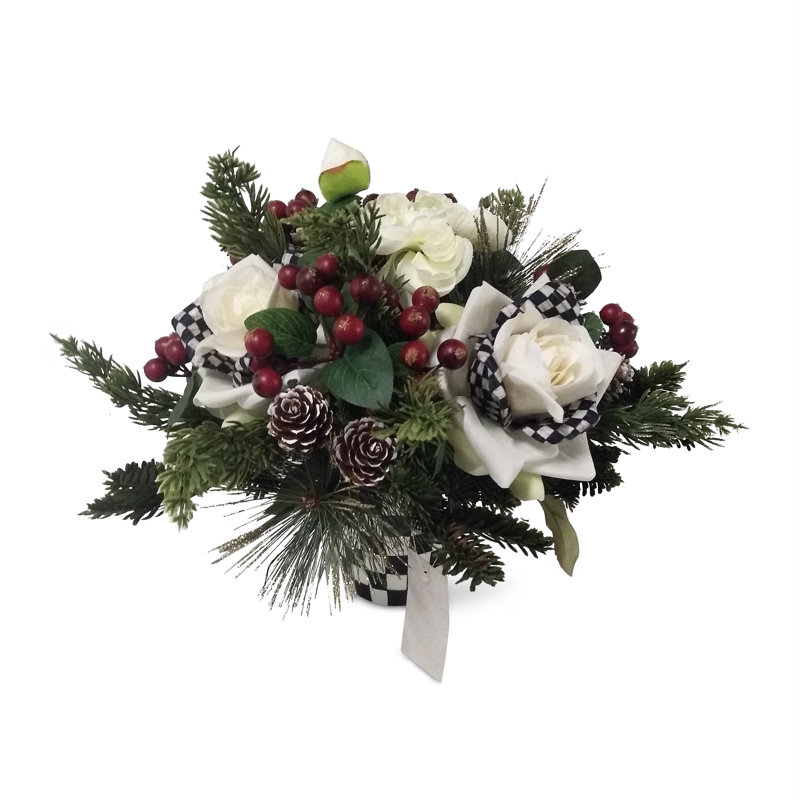 Courtly Check Winter Floral Arrangement