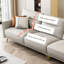 Canapé modulaire gris en cuir véritable-1466505953