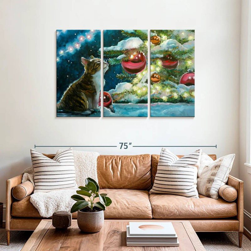 Lelend Christmas Cat, 36" H x 57" W