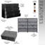 Commode 8 tiroirs avec grands tiroirs en tissu, noir-1285068440