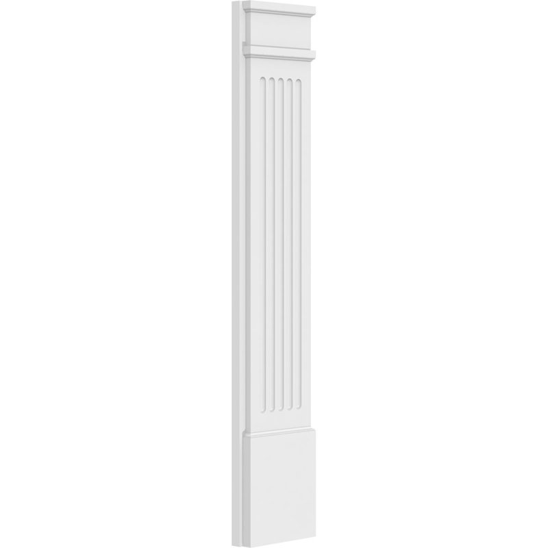 Pilastre cannelé en PVC (la paire), 48 po, 9", Base et chapiteau décoratifs