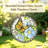  40 Inch Butterfly Stained Glass Wind Chime, Weather Resistant Tuned Metal Tube Outdoor Hanging Decor