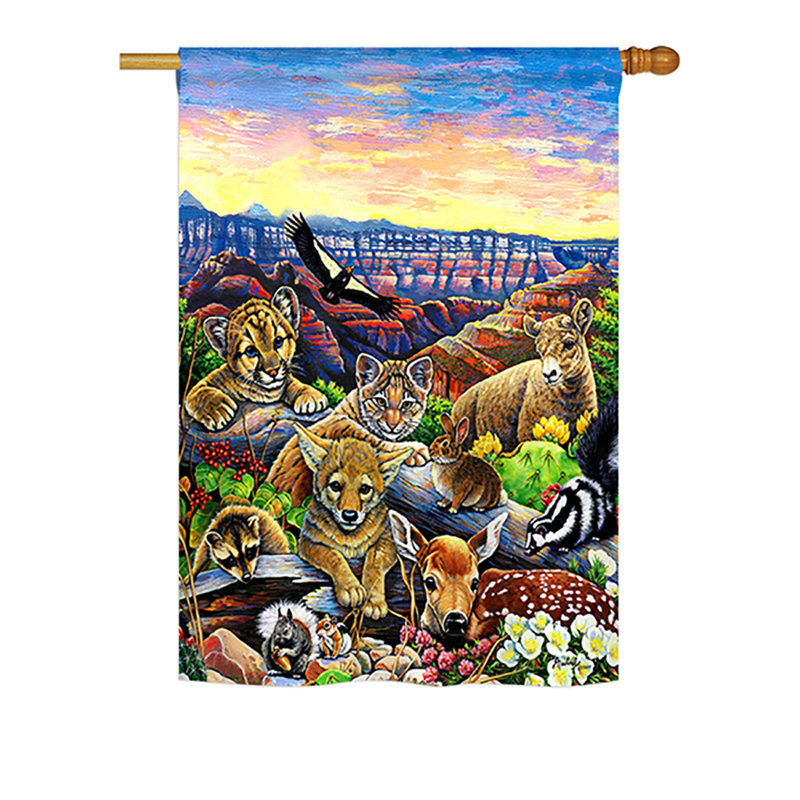 Beedle Double Sided Polyester Animal House Flag, 18.5" H x 13" W
