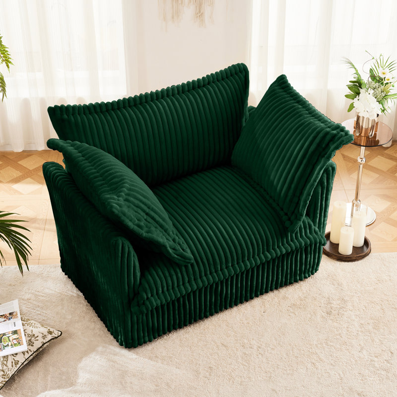 Fauteuil confortable en velours côtelé avec housses amovibles pour un entretien facile des matériaux respirants et du tissu