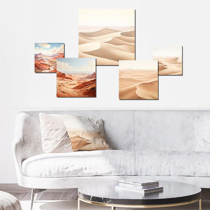 Desert Dreams Canyon Drift - Minimalisme, ensemble d'art mural de 6