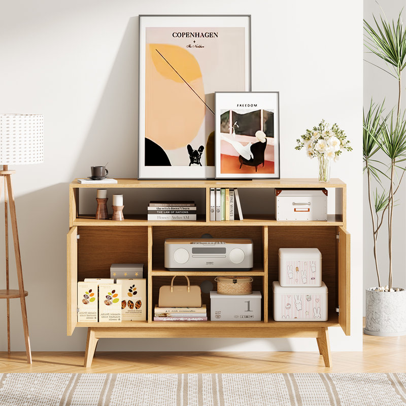 Meuble télé 47,2 po, Bois de chêne