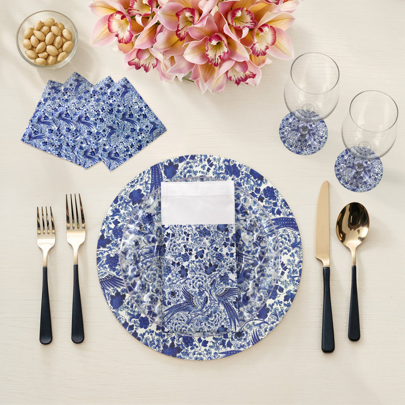 Sous-verres ronds en cuir végétalien royal Royal Inspiration