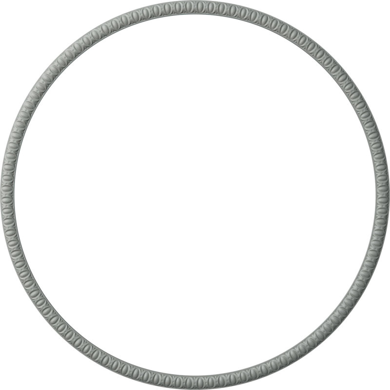 Ensemble d'anneaux de plafond Middlesborough, H 33,5 po x l 33,5 po x P 1 po, Simple (1/4 d'un cercle complet)