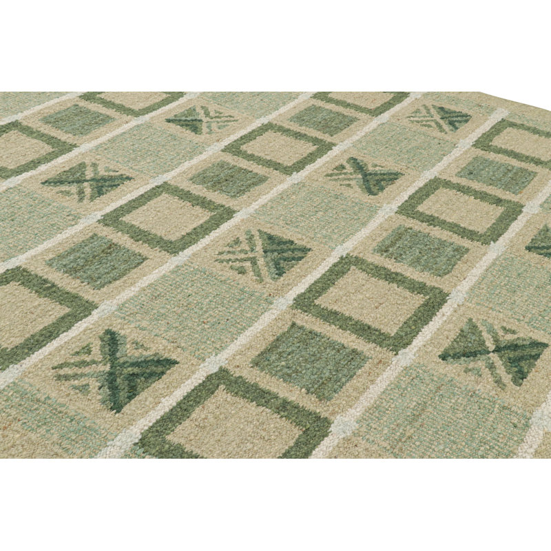 Scandinavian Wool Geometric Area Rug, Rectangle 10' x 14'