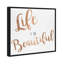 «Life Is Beautiful Copper», art textuel sur toile-71091106-71091107