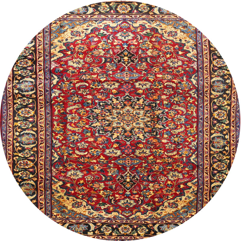 Cherelyn Oriental Indoor Rug, Round 8'