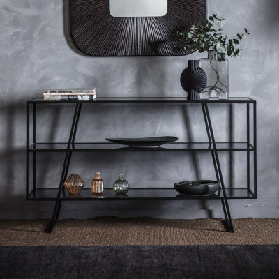 Abay 140cm Glass Top Console Table