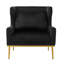 Chaise d'appoint moderne en velours avec structure et coussin en fer-120922552
