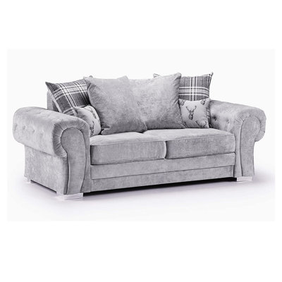Deschamps 3 Seater Chenille Sofa