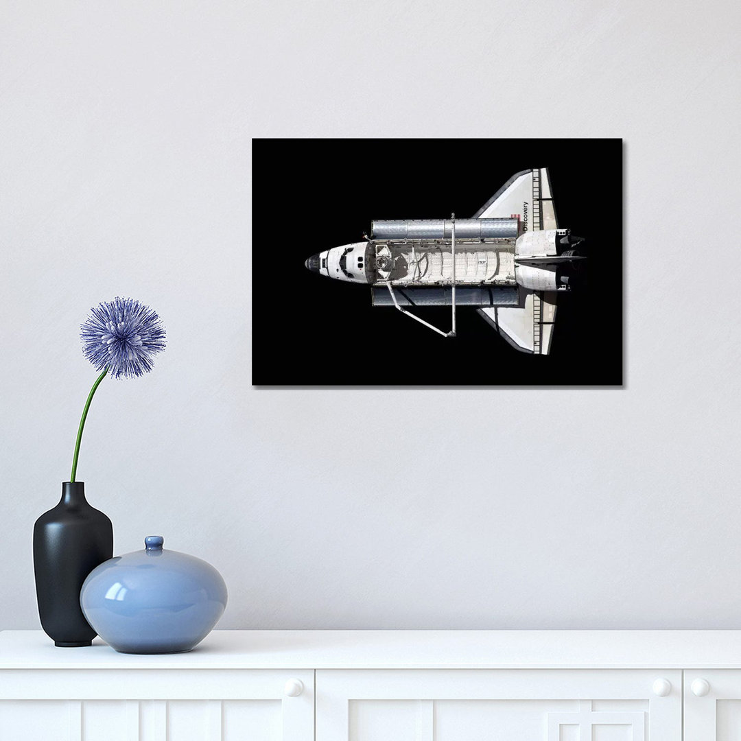 Space Shuttle Discovery, Above by Stocktrek Images - Wrapped Canvas Print
