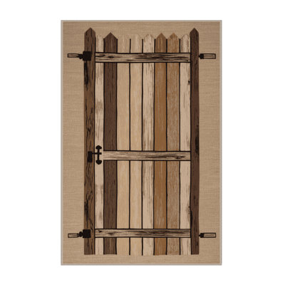 Washable Farm Gate Farm Area Rug