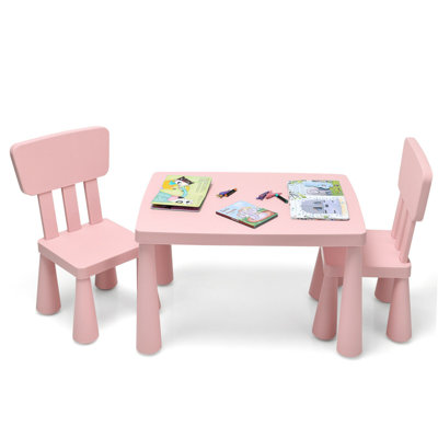 Remington Kids 3 Piece Rectangular Play Or Activity Table and Chair Set