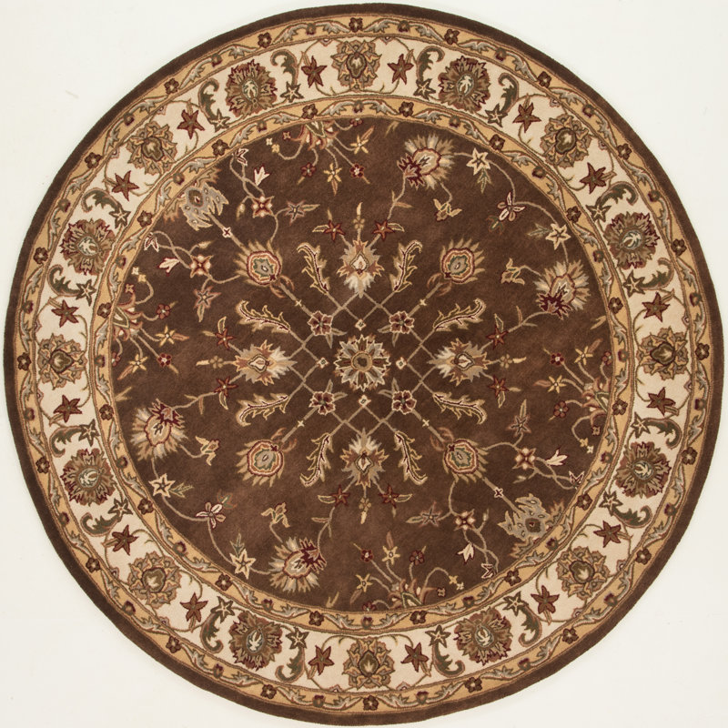 Hand Tufted Wool Oriental Indoor Rug, Round 7'9"