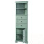 Armoire de rangement d'angle avec 3 tiroirs et tablettes réglables-1544435693