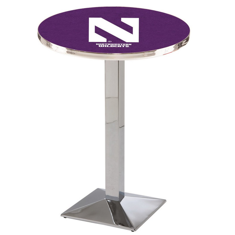 Table bistro NCAA 36 ", Chrome, Université du nord-ouest