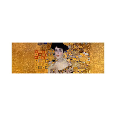 Portrait Of Adele Bloch-Bauer I by Gustav Klimt - Wrapped Canvas Panoramic Painting