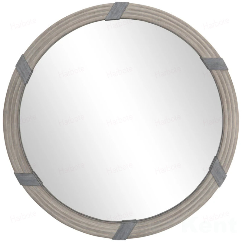 Miroir mural de style contemporain, miroir mural décoratif rond, miroir circulaire élégant (seulement miroir mural)
