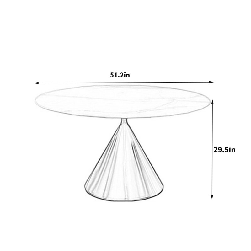 Table de salle à manger Skilken Rock, H 29,5 po x L 51,2 po x l 51,2 po
