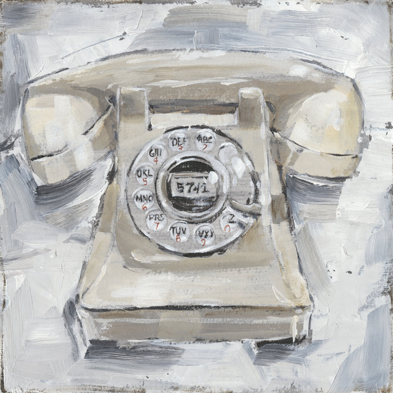 " Retro Phone II " by Ethan Harper Painting Print, 20" H x 20" W x 1.25" D