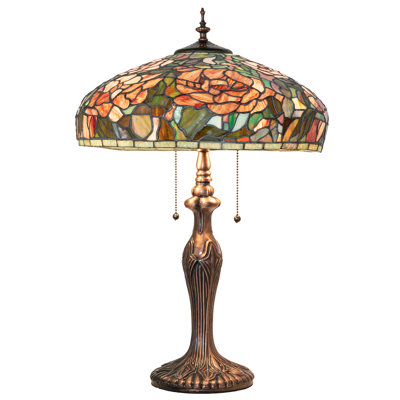 25" High Tiffany Peony Table Lamp