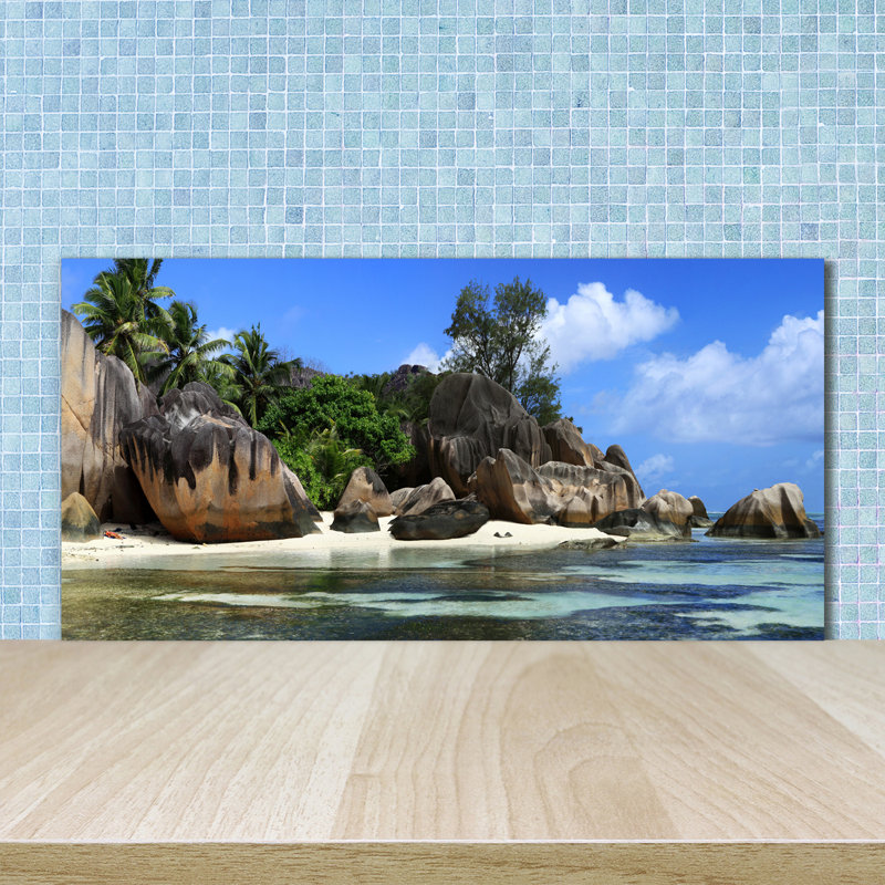 Duncraig 50cm W x 100cm L Glass Peel and Stick Panel
