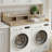 Washer Dryer Countertop With Non-Slip Pads, Laundry Wood Shelf Topper With Edge, 54" Width X 27.5" Depth Double Layer Organizer For Washer And Dryer Laundry Hamper Counter Storage (Sandy Brown Color)-125043991-125043986
