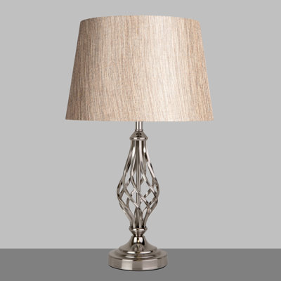 Cortaro 49cm Barley Twist Metal Table Lamp