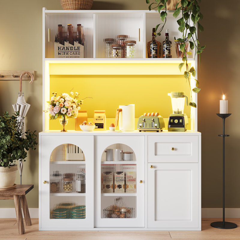 167cm Kitchen Pantry, White