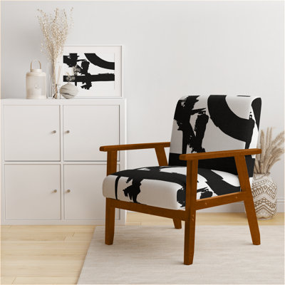 Fauteuil d'appoint rembourré «Graceyn - Black & White Crossing Paths I»