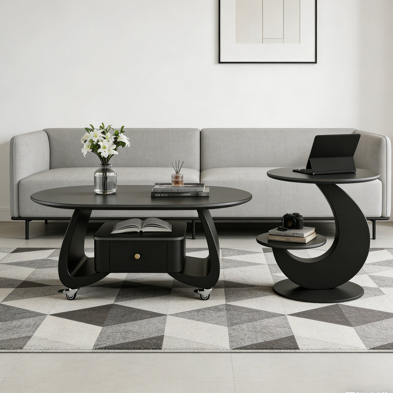Fralick, 17.71" H x 47.24" L x 23.62" W, Noir