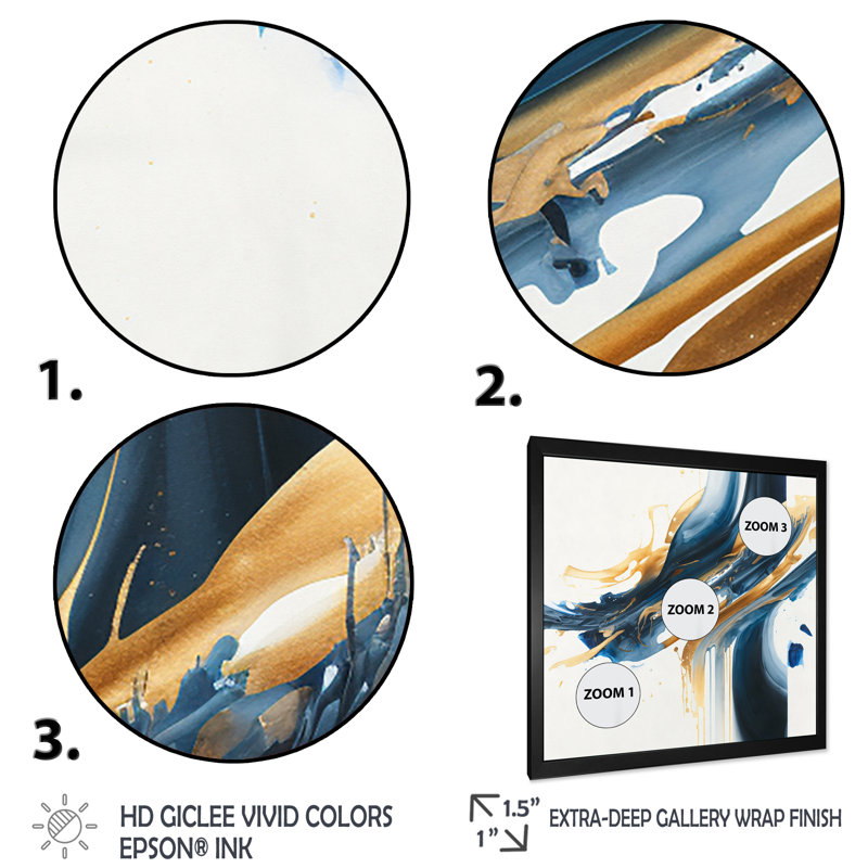 Stylish Spiral Abstract II - Peinture sur toile, Impression noire sur toile encadrée, H 16 po x l 16 po x P 1 po