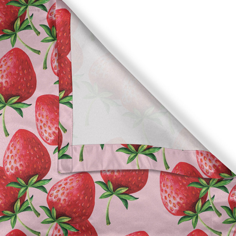 Rideau à 2 panneaux de rideau à œillets rouge 50 po x 108 po Red Barrel Studio®, L 50 po x L 108 po