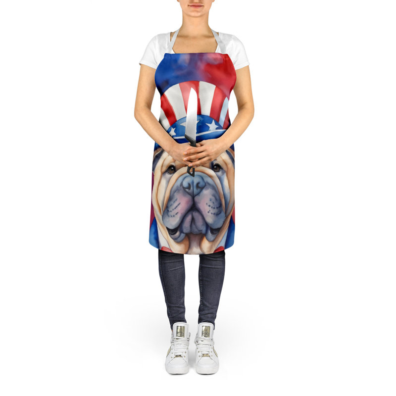 Patriotic American Apron, Shar Pei