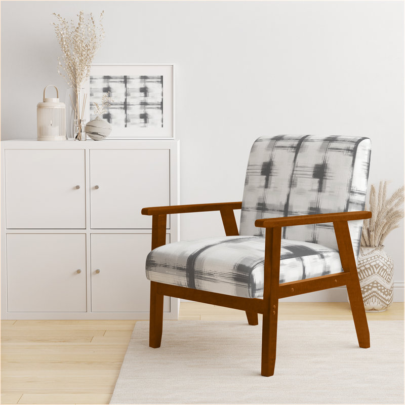 Chaise rembourrée Rustic Lodge, Accoudoirs carrés bruns