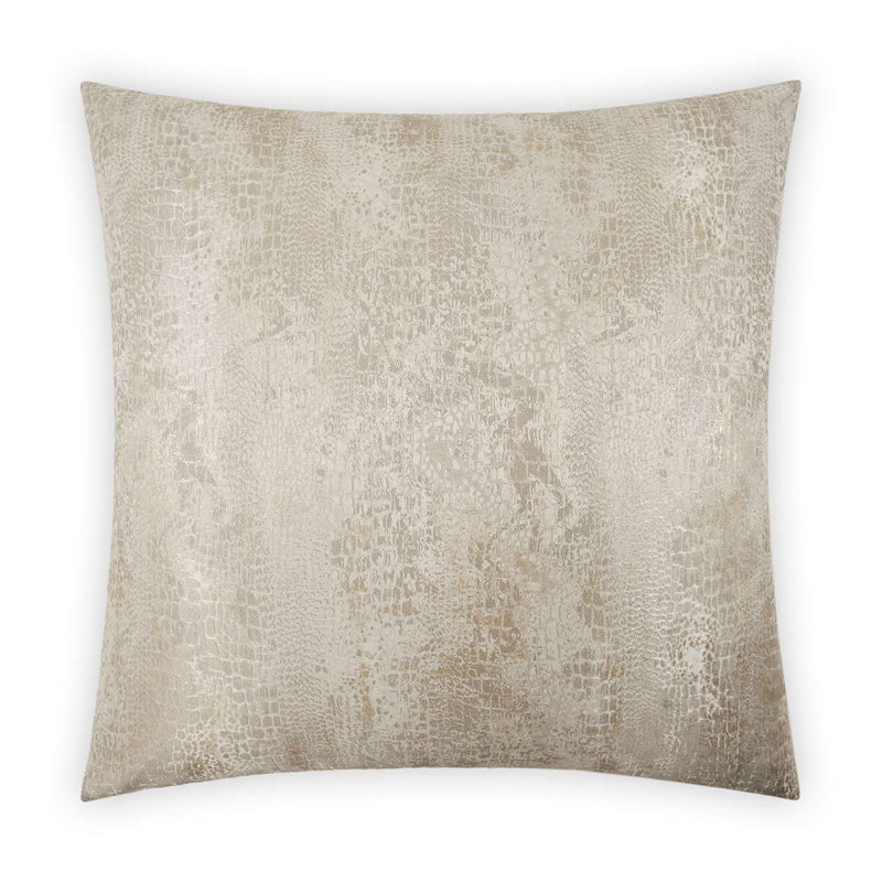Gilded Animal Print Feather Throw Pillow, Square 24"