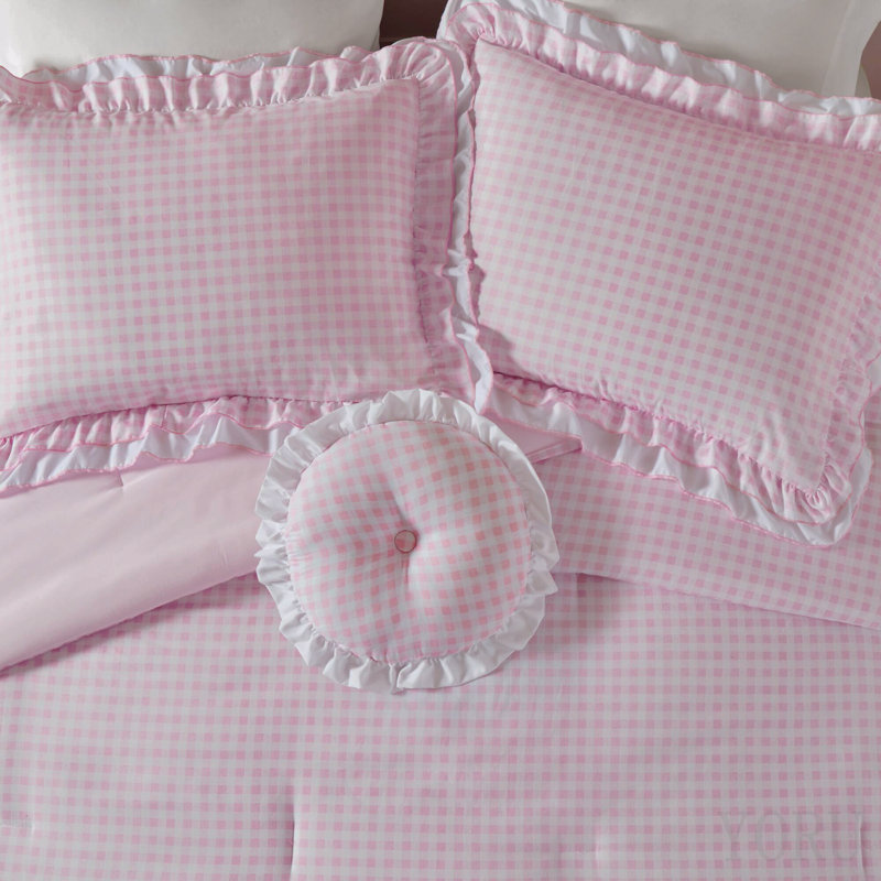 4-Piece Full/Queen Comforter Set, Pink