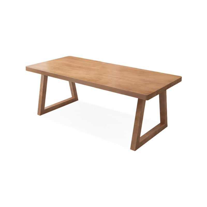 Bureau rectangulaire brun en bois massif, H 29,53 po x l 78,74 po x P 31,5 po