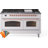 ILVE Nostalgie II Series 60 inch Dual Fuel Range with 9 Sealed Burners, Griddle (Glass Door)-98196729-98196798