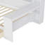Lit de jour en bois avec tablettes de rangement, lit multifonctionnel avec deux tiroirs de rangement et bureau d'étude-939883843-939883842