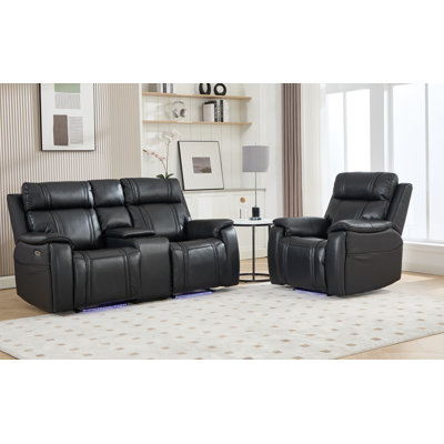 2 - Piece Faux Leather Living Room Set