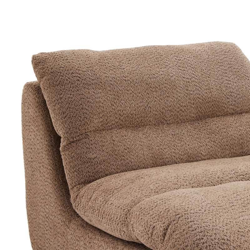 Chaise d'appoint rembourrée Modern, Brun