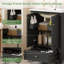 Meuble-lavabo simple 24 po avec lavabo et plateau en céramique, meuble de rangement moderne avec portes à fermeture douce, meuble-lavabo avec tiroir, noir-667364077
